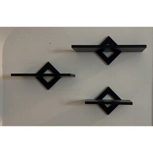 New Black Floating Shelves for Wall, Wall Shelves Set of 3, Wall Mounted Shelves